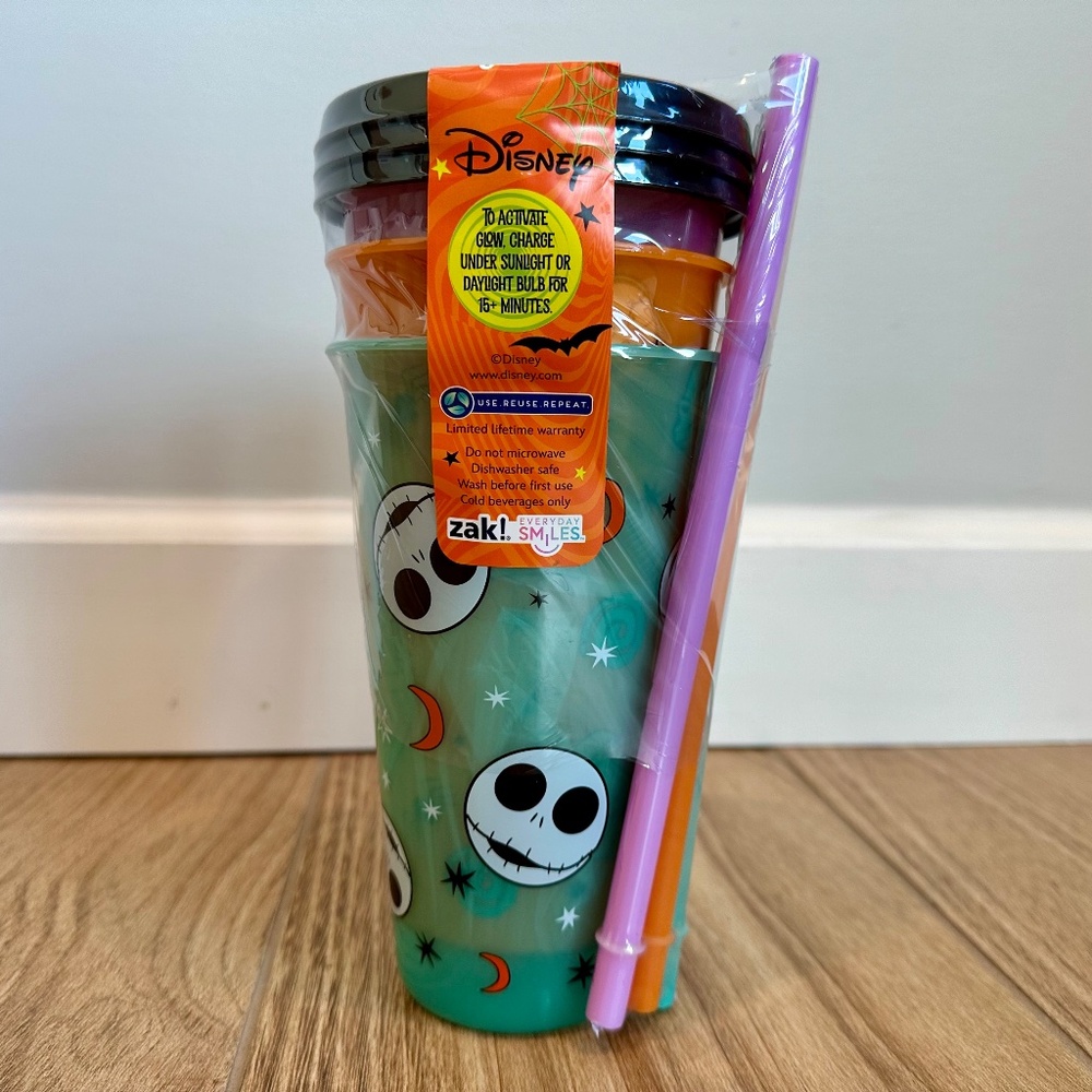 Zak! Designs Nightmare Before Christmas 3-Pack Glow in the Dark Tumblers